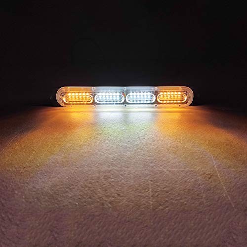 Emergency Warning Strobe Lights, Universal 2 Pack 24 LED 72W Amber+White+Amber