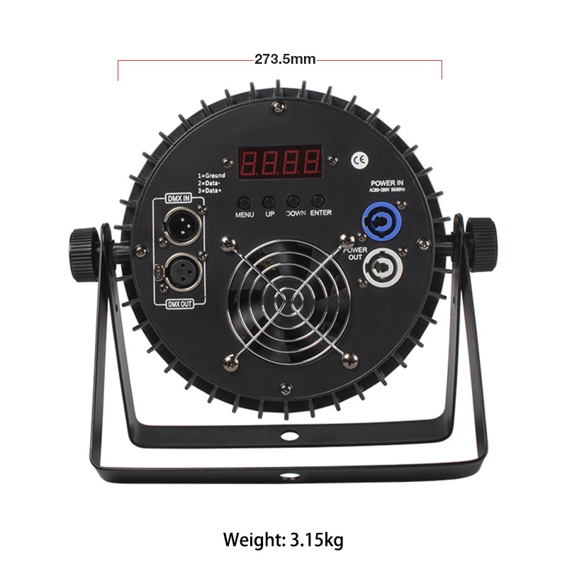 4Pcs SHEHDS LED Flat Par 18X18W RGBWAUV Par Stage Lights DJ Disco Aluminum Alloy
