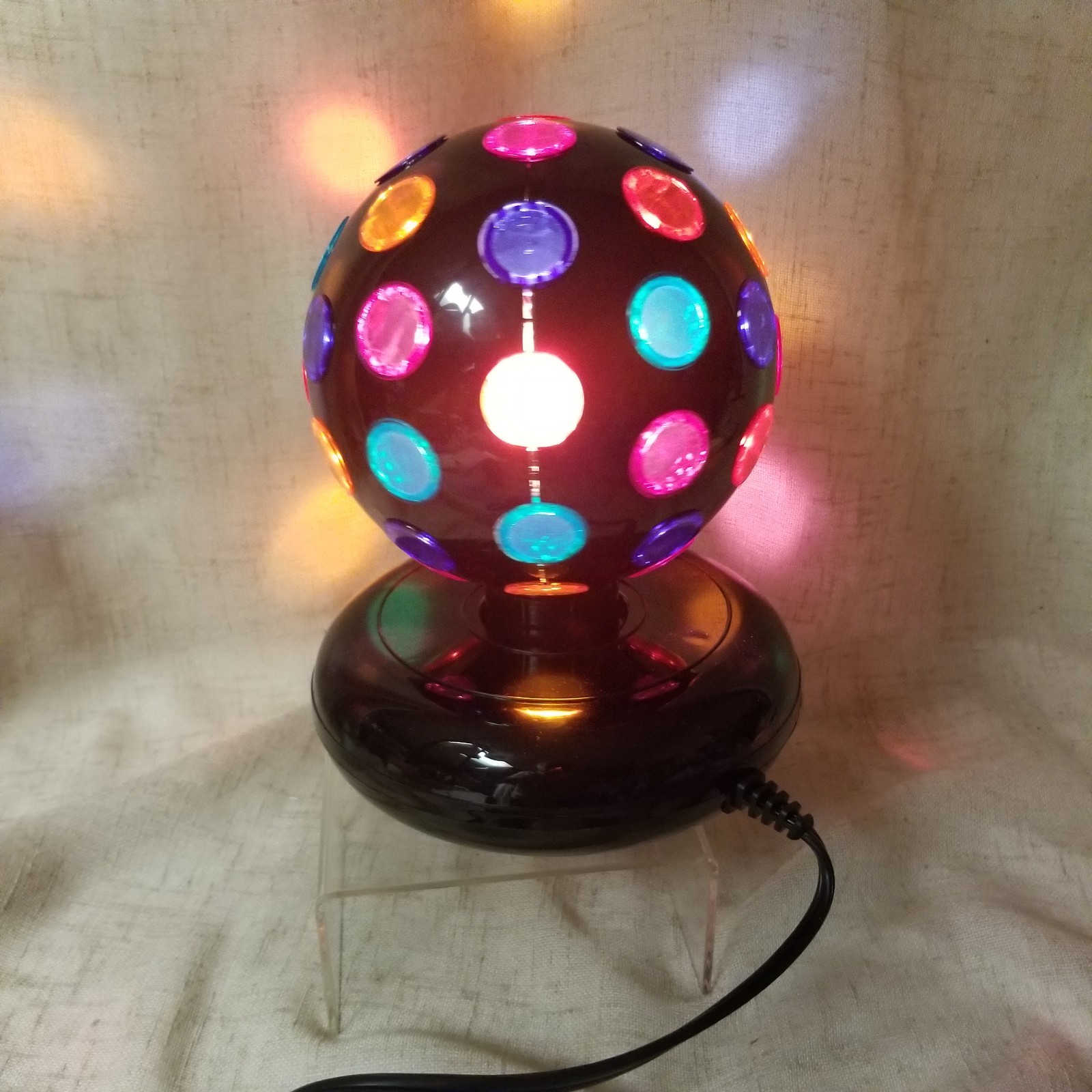 Disco Rotating Multicolor Light Ball Party Lamp Decor Tested Works