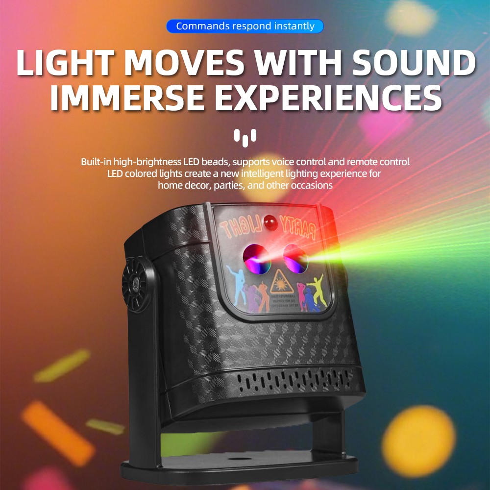 60 Pattern Laser Projector LED Stage Light RGB Disco DJ KTV Show Party Lighting