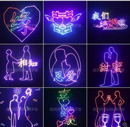 TOP DMX Full Color 3D Animation RGB 500mW Laser Beam DJ Christmas Stage Light KK