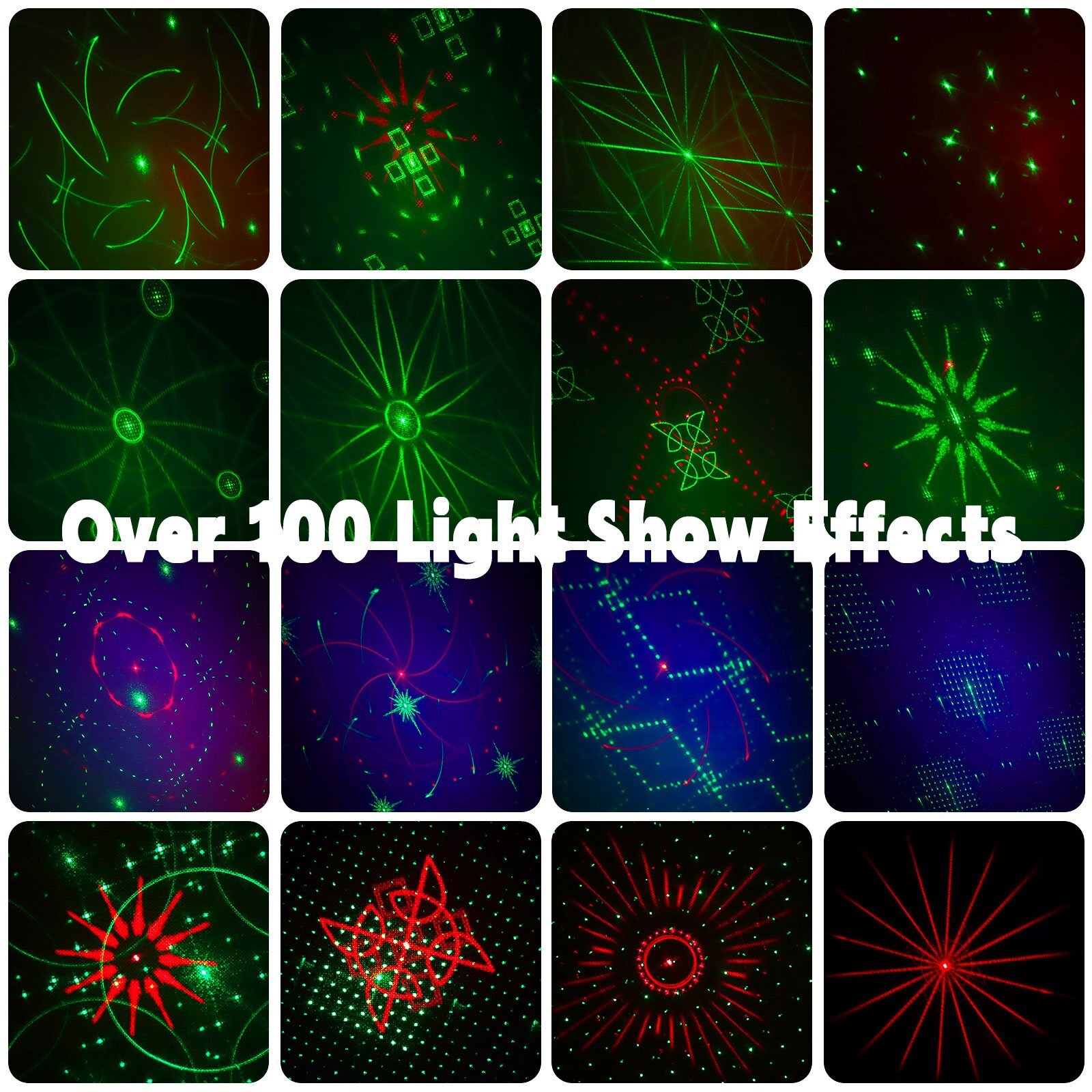 Mini 1024 Patterns Projector LED RGB Laser Stage Light DJ Disco Show Party Light