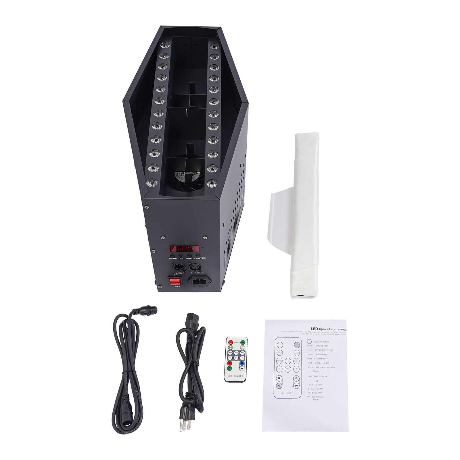 Fake Fire Flame Stage Light 24 LED RGBW 1.5m Cloth Iron Base Effect Lamp DJ
