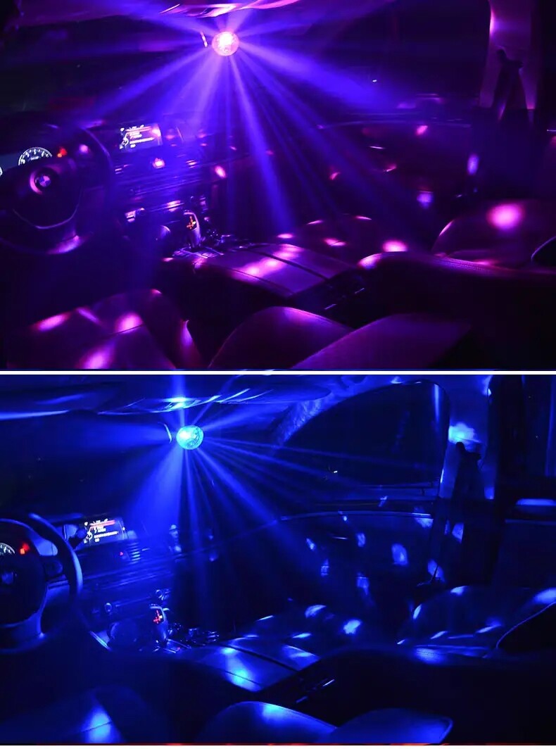 USB Stage Ball Light Disco RGB Sounds Control Magnetic attraction Party Lighting