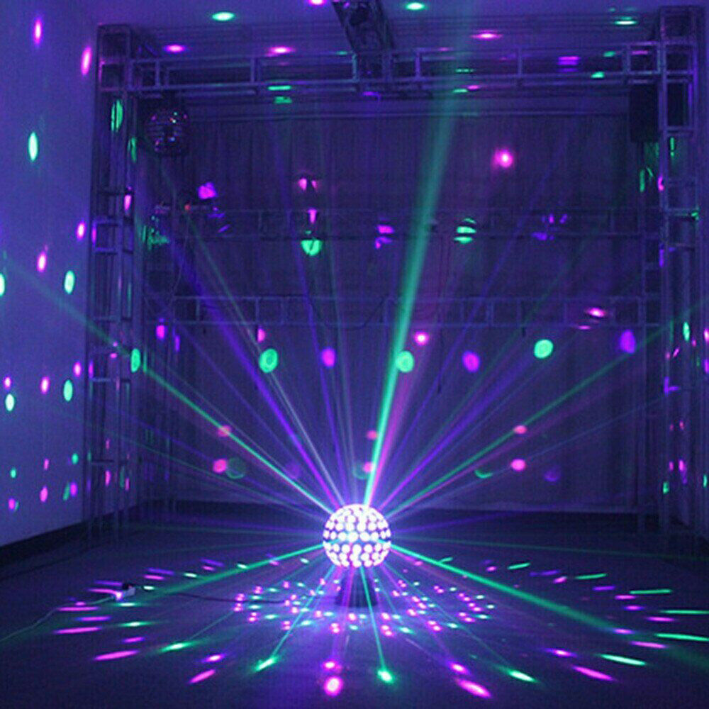 9-Color LED Party Strobe Rotating Light Sound Activated Remote AC110V US Plug