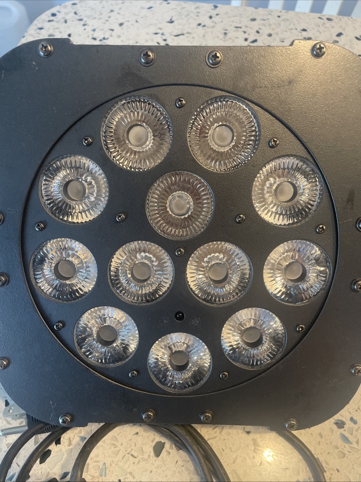 Two American DJ Flat Par QA12X LED Stage Lights w/ Power Cable Incl