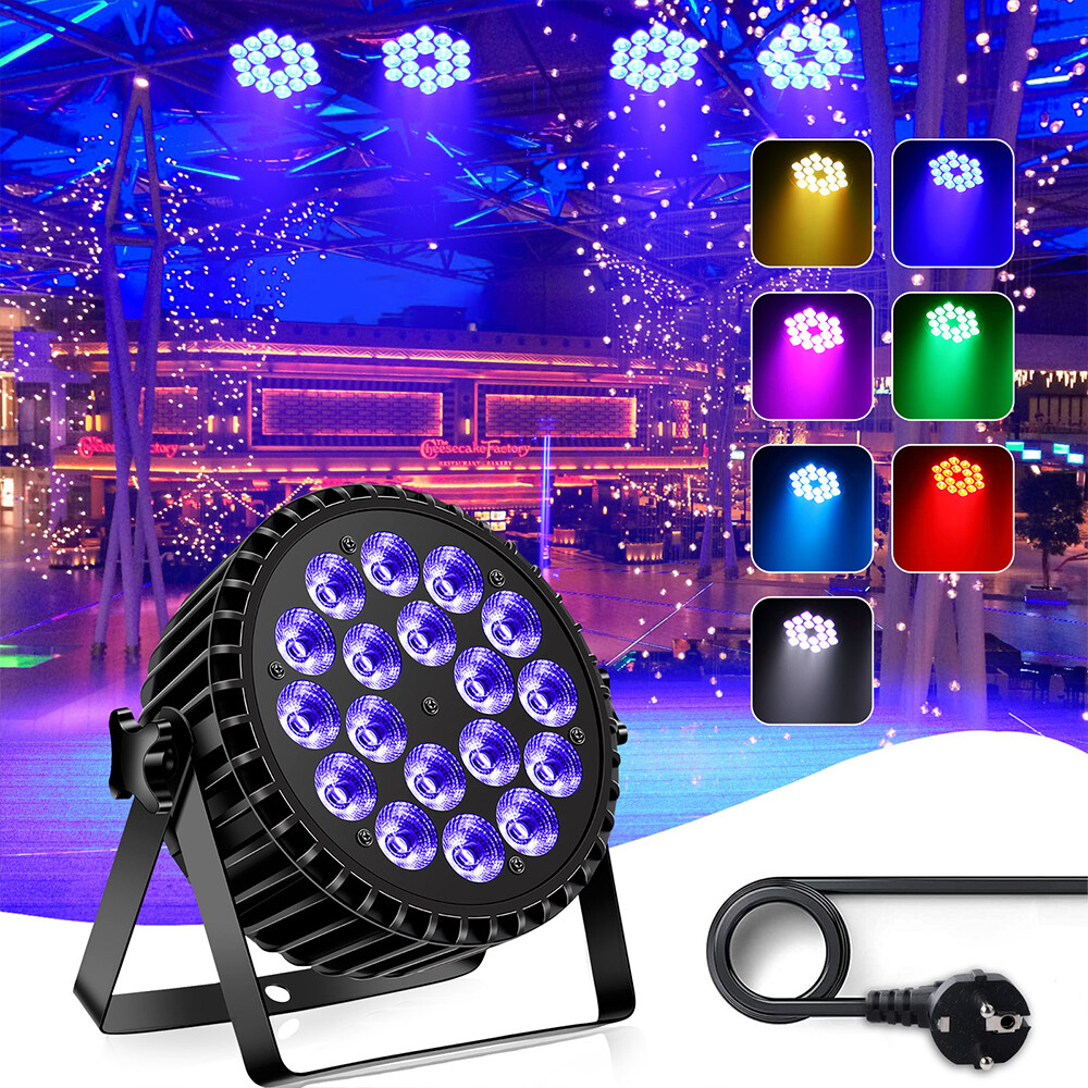 U’King Cast Aluminum 18 *10W 4 IN 1 RGBW LED Par DMX Stage Effect Light DJ Disco