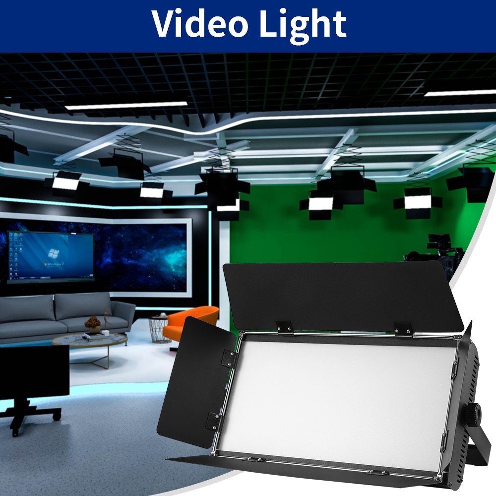 200W LED Video Panel Light Warm/Cool White DMX512 for Live Streaming TV Studio
