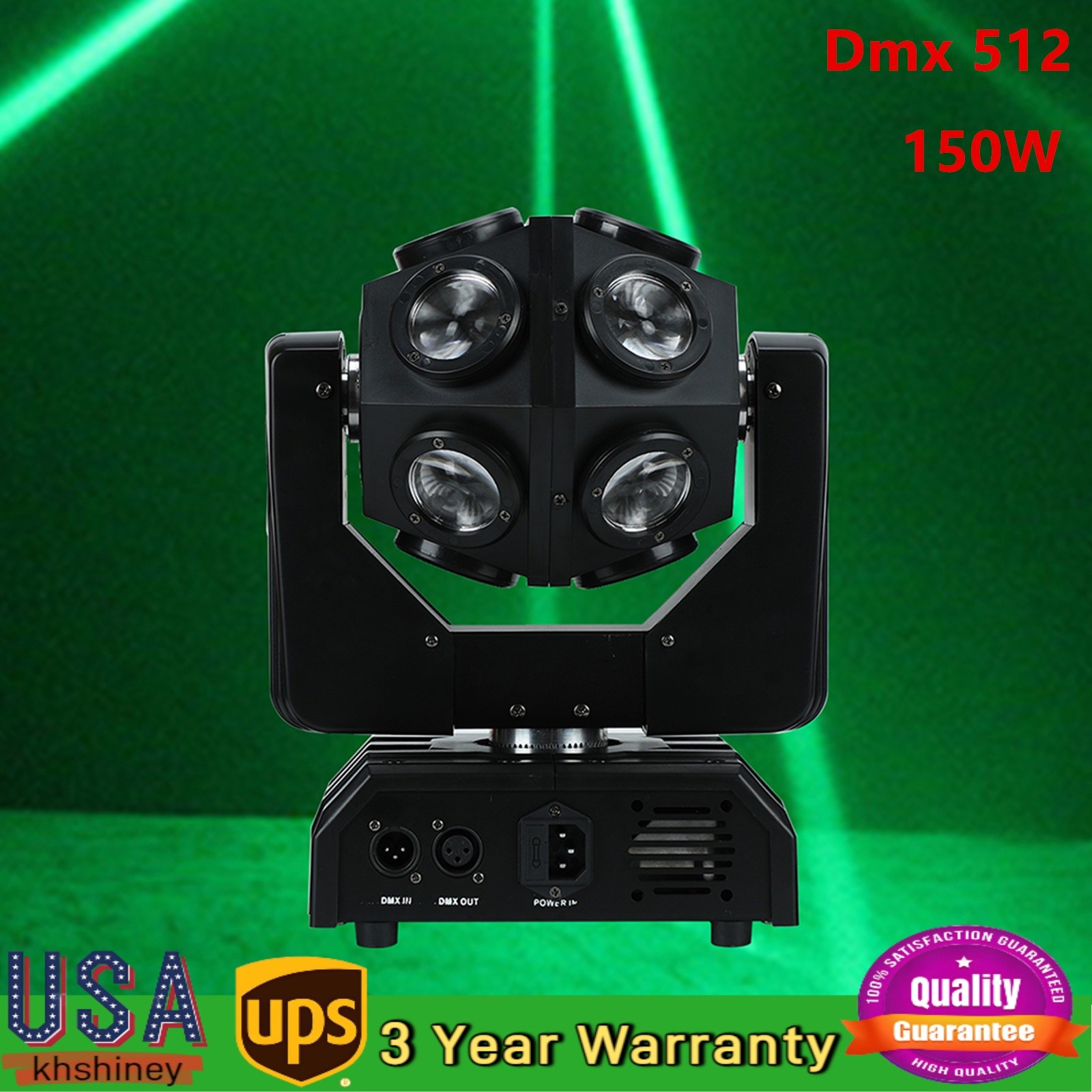 150W RGBW 12x12W 4IN1 DMX LED for DJ disco party stage ball Moving Head Light US