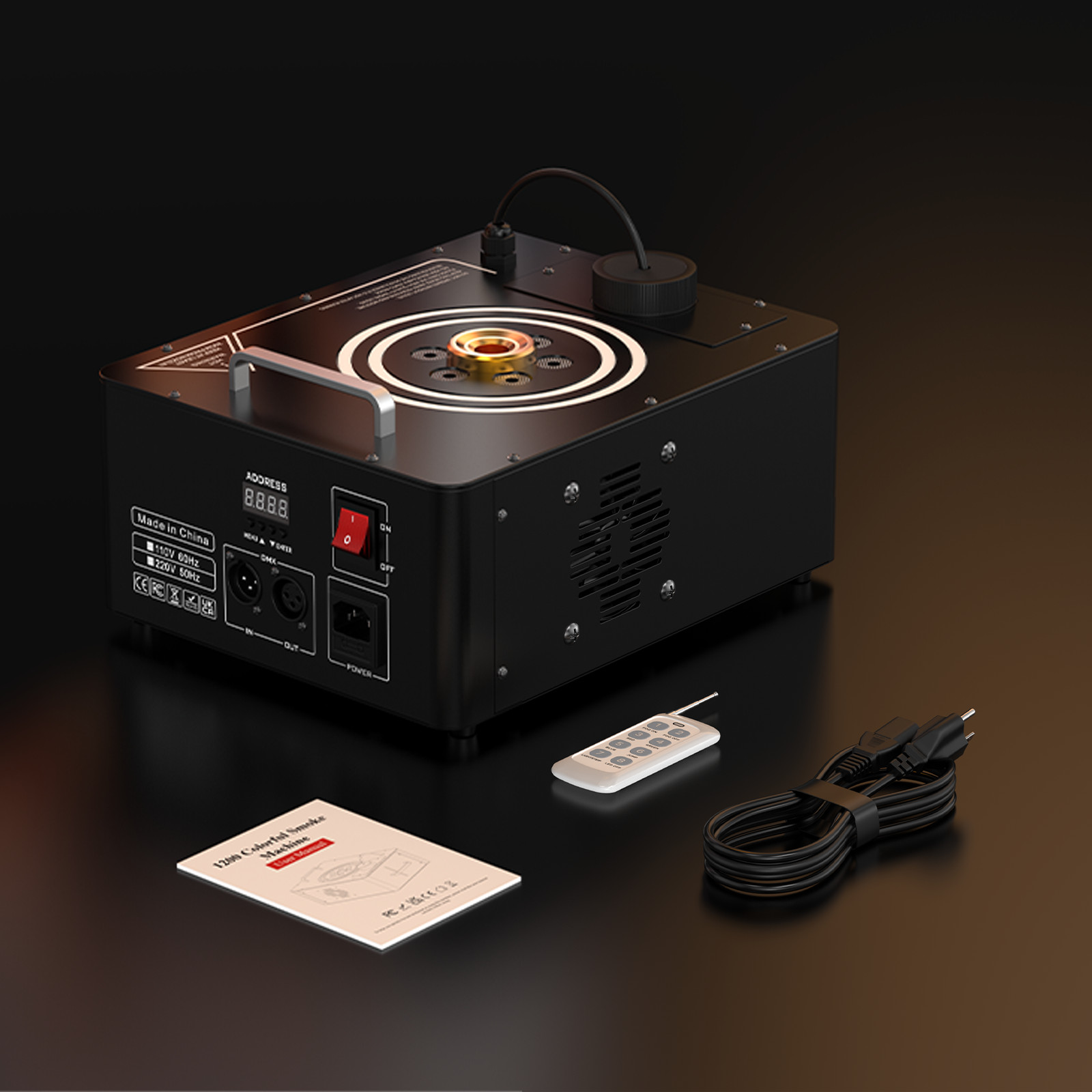 Remote Controlled 1500W Fog Machine RGB Smoke Fogger For Concert Stage Effect