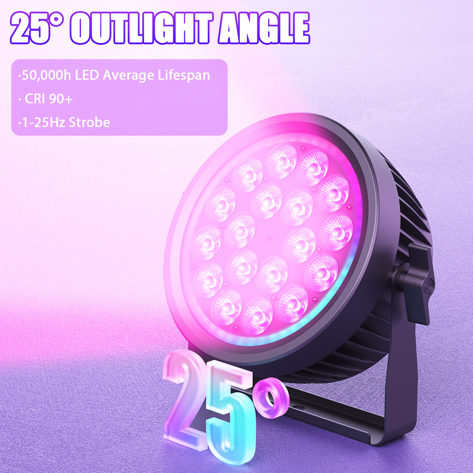270W RGBW 18 LED Par Light Wash Par Fixture Stage Lights DMX Disco Party Disco