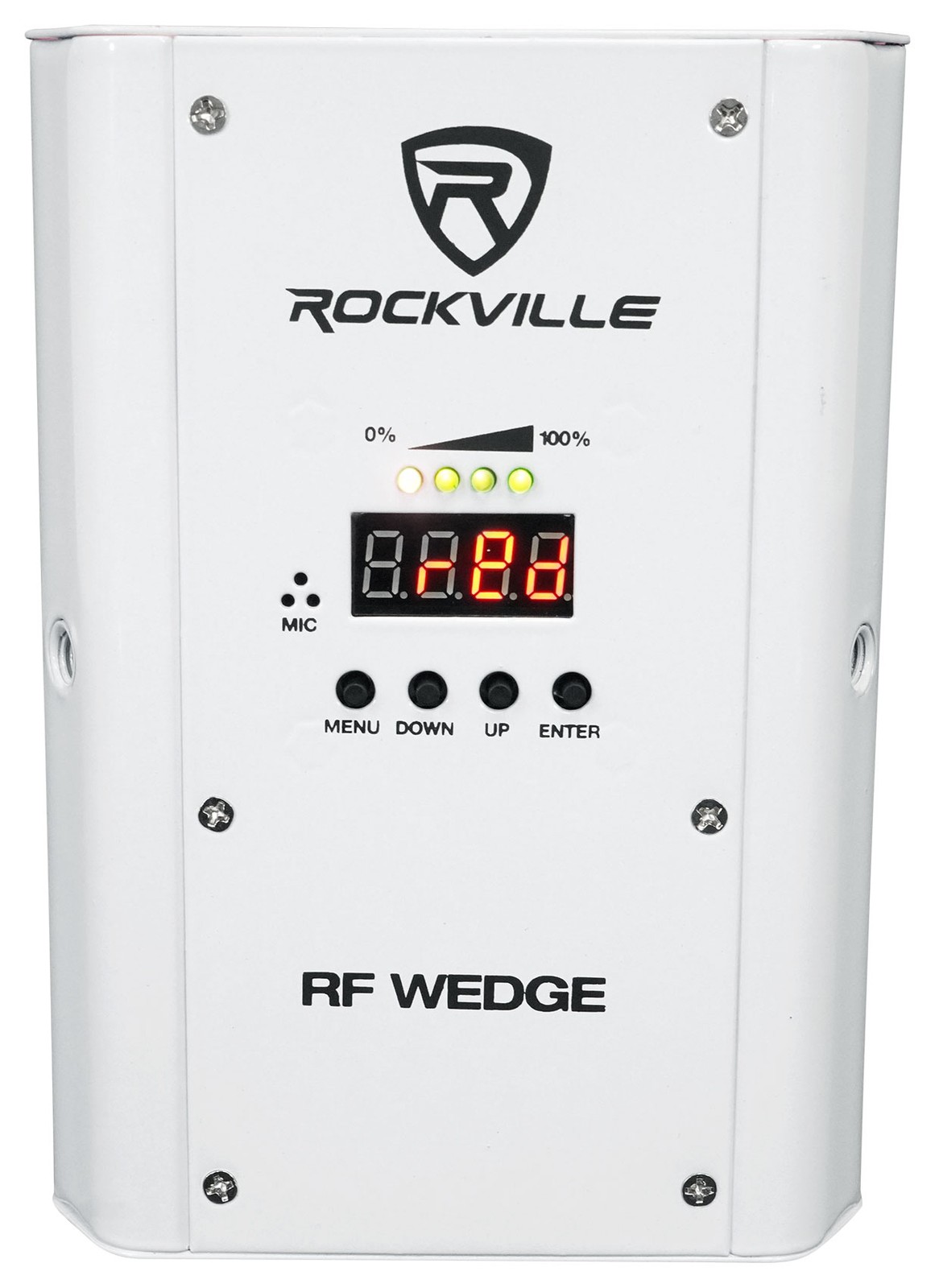 (8) Rockville RF WEDGE WHITE RGBWA+UV Wireless DMX Up Lights+384 Ch. Controller