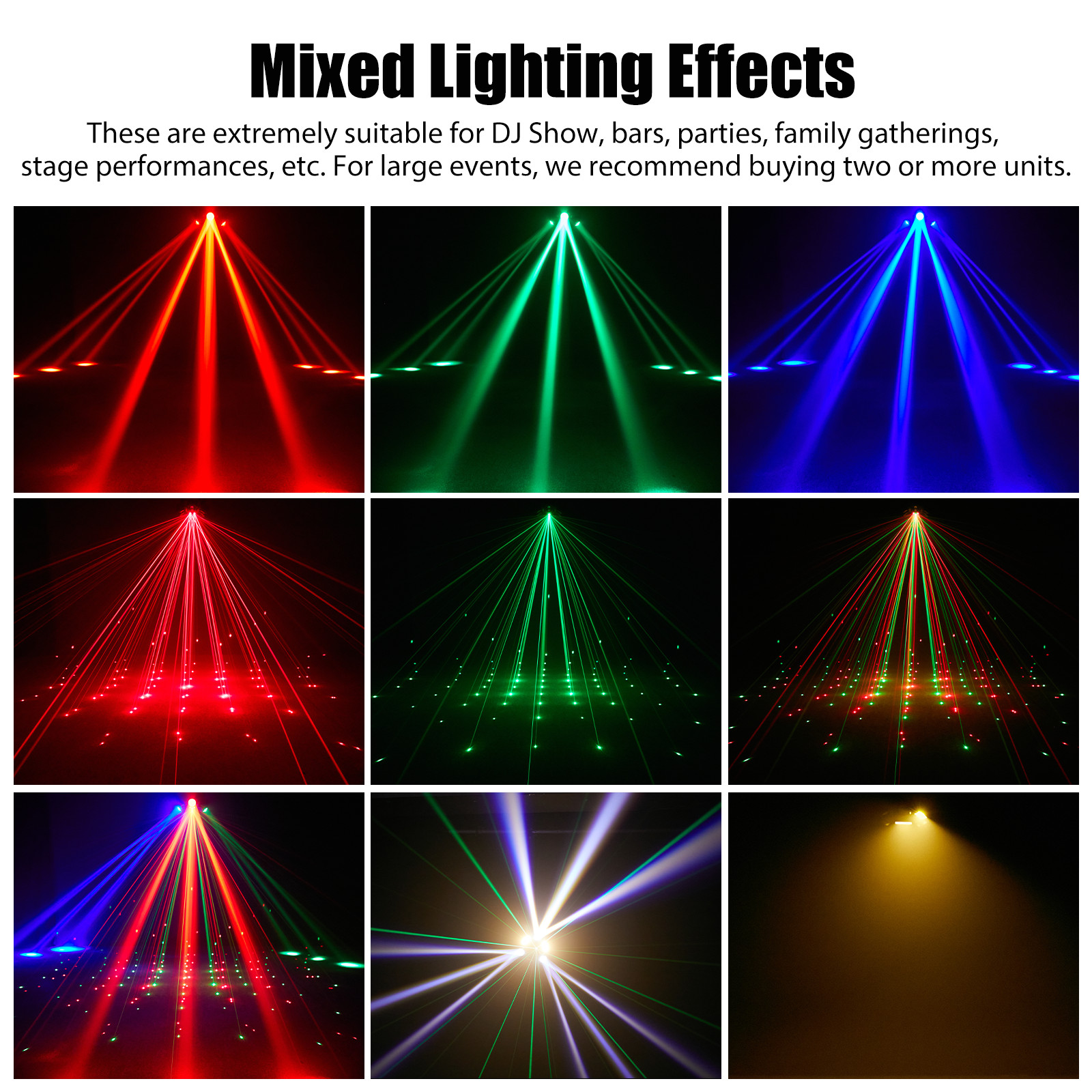180W 3 Head Moving Light With Starlight Strobe Beams DMX For Small Party Event