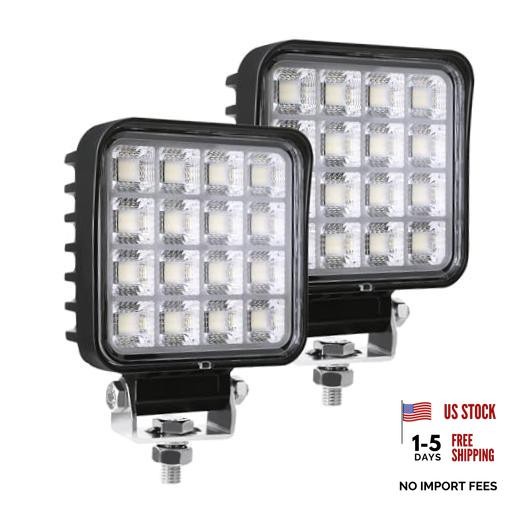 4.3 Inch 192W 12600lm LED Tractor Work Lights, 2PCS IP68 Waterproof 4.3″/192W