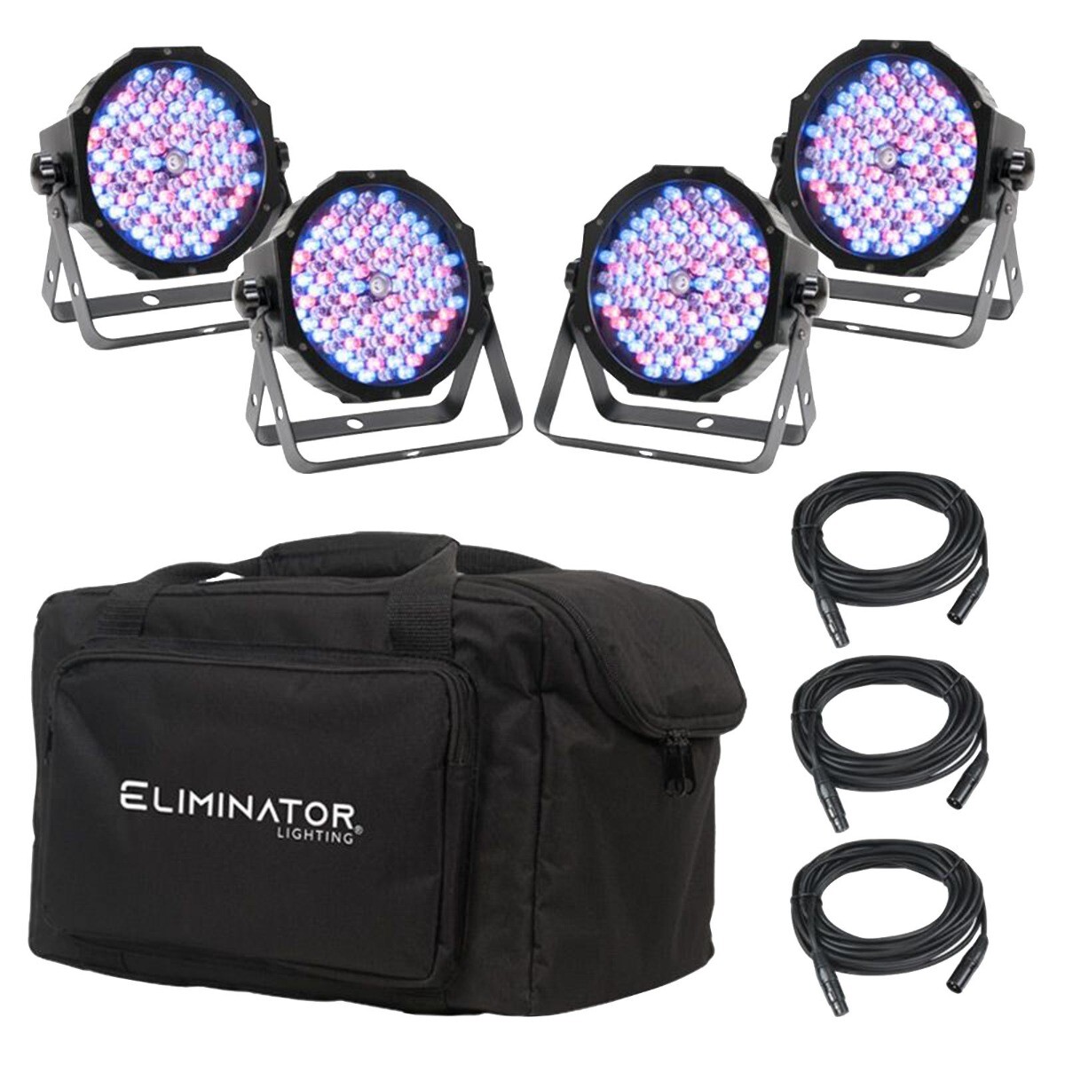Eliminator Lighting MEGA FLAT PAK EP Lighting System with 4x Mega Par Profile…