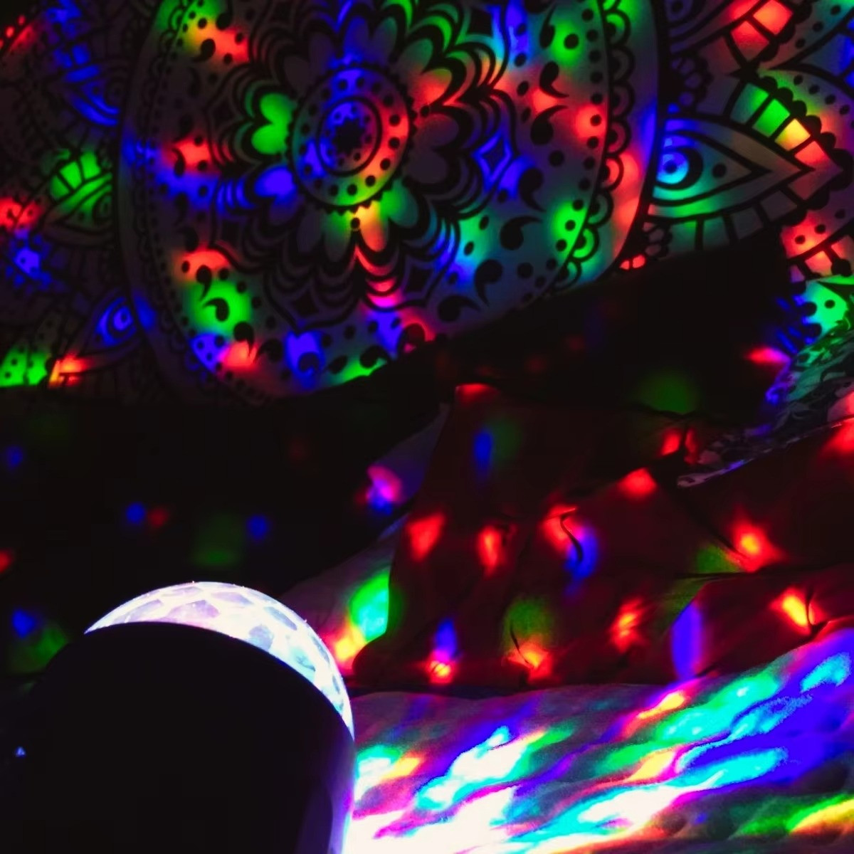 Strobe Disco Ball Ambiance Light Remote Control Holiday Party Black