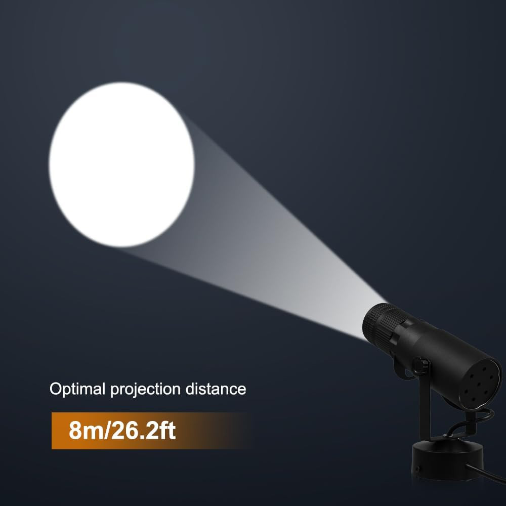 15W LED White Beam Pinspot Light Spotlight, round Glass, Manual Focus, 4 Adjusta