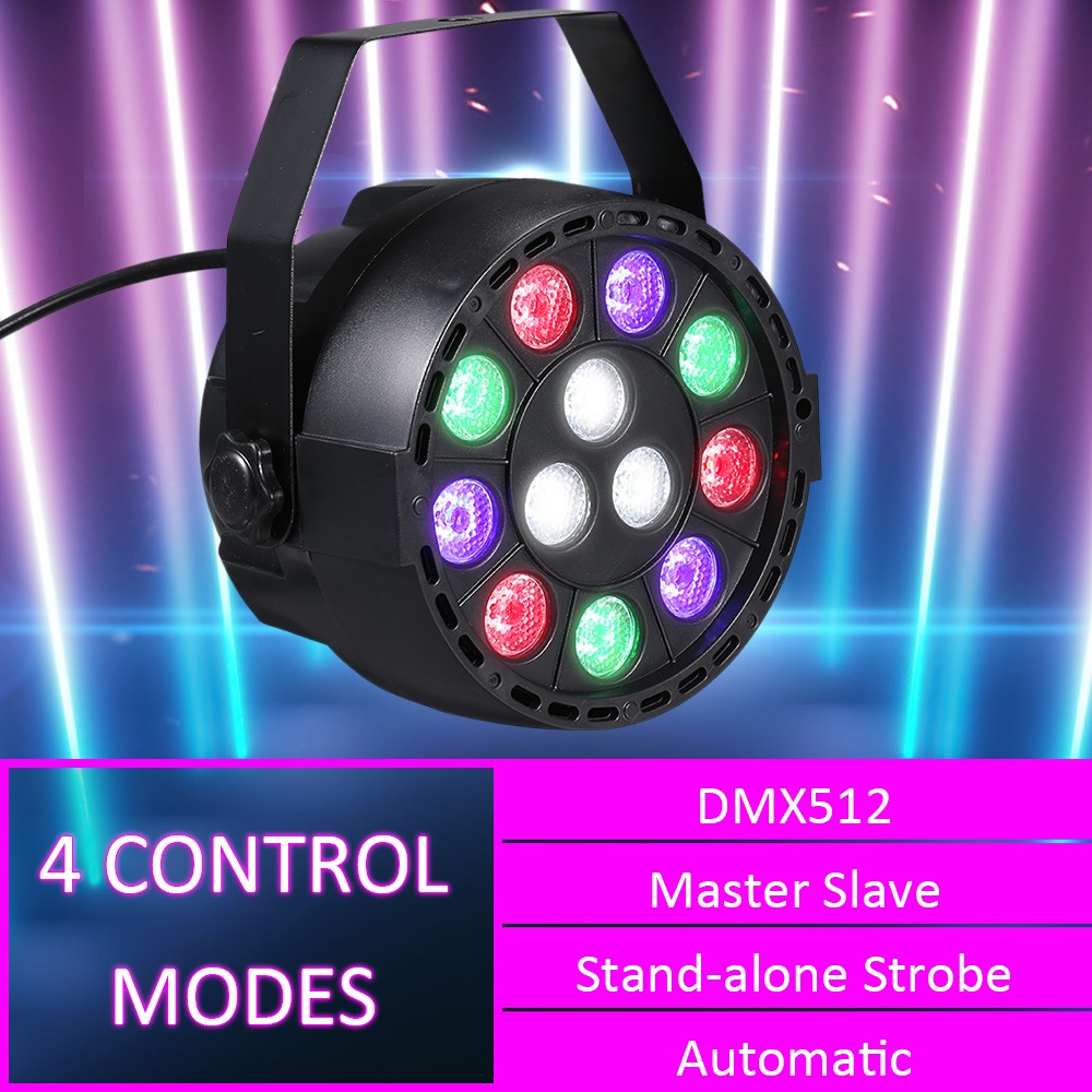 AC90-240V RGBW Par Light 8CH DMX Strobe Sound Active Disco Party Wall Wash V1