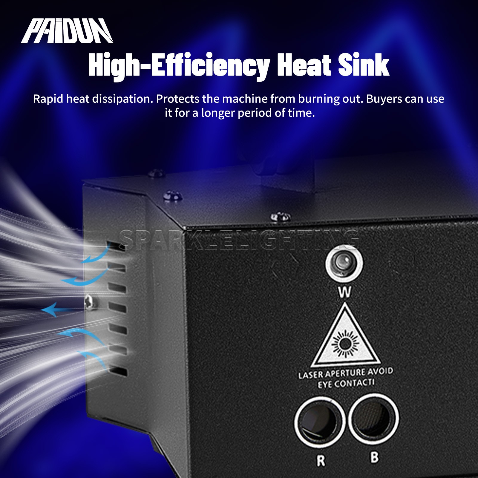 PAIDUN LED RGBW 9 Eyes Laser Projector DMX512 Music Control DJ Disco Party Light