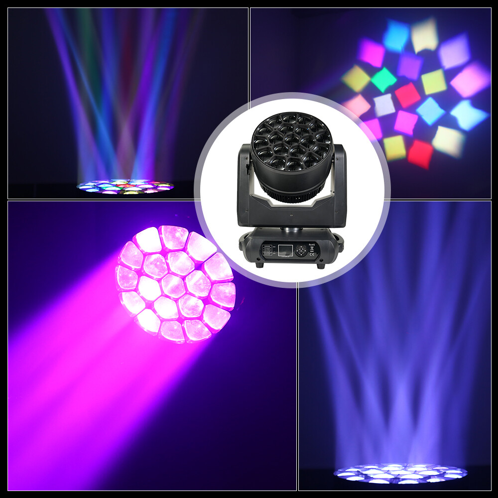19X40W LED Beam Wash Zoom Moving Head Bee-eye Stage Light RGBW DMX DJ Show