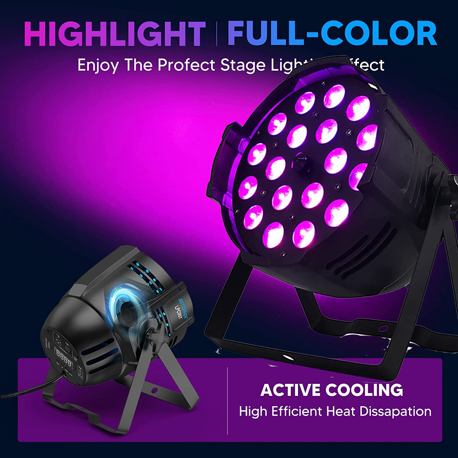 270W 18 LED PAR Light RGBW Stage Lighting DMX 512 Party Show DJ Disco Bar Lights