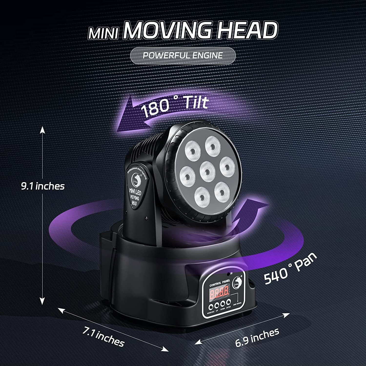 8PCS 105W LED Moving Head Light RGBW Wash Stage Lighting DJ Beam Spotlight Party
