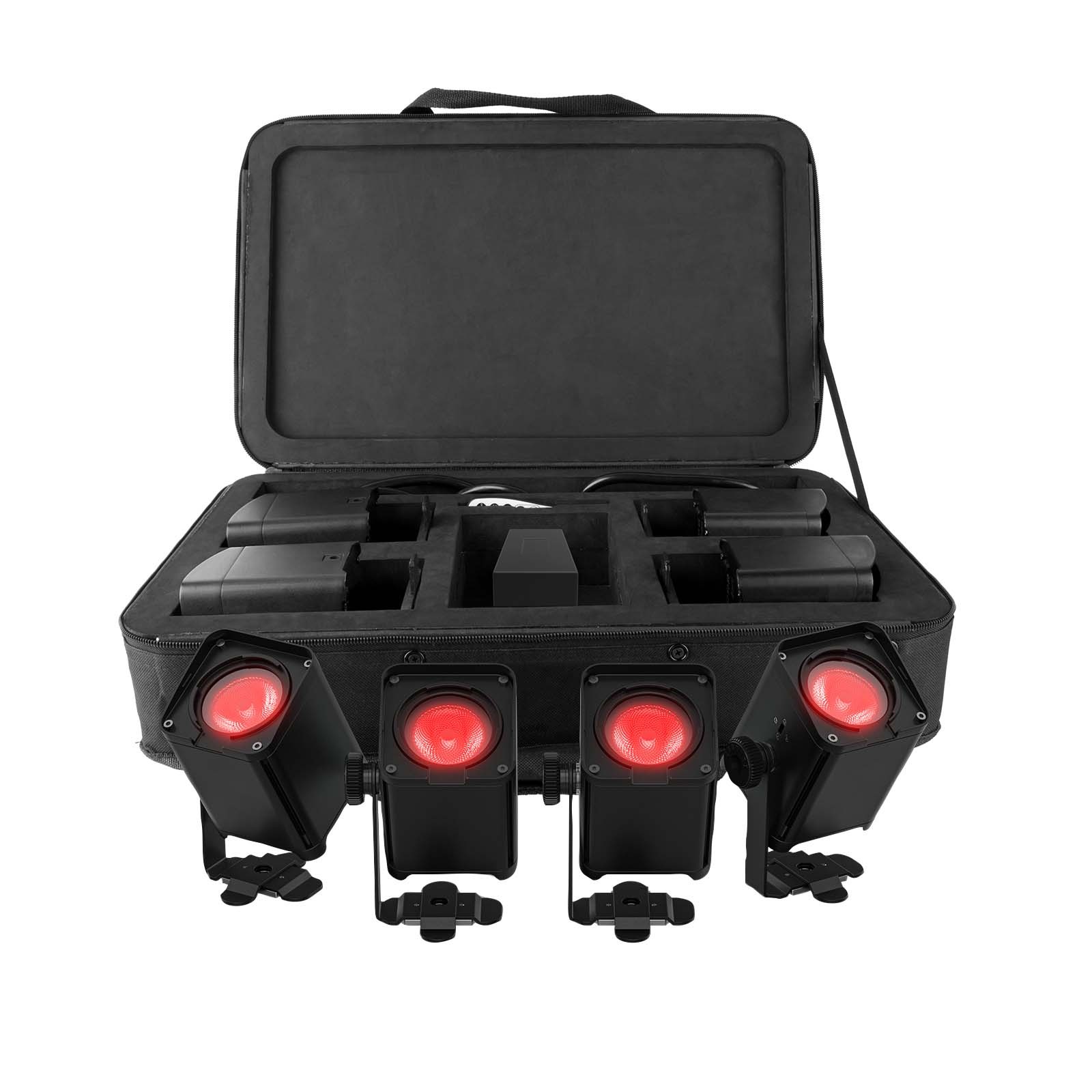 Chauvet DJ Freedom H1 IP X4 Outdoor-Rated Palm-Sized Wash Light 4 Pack