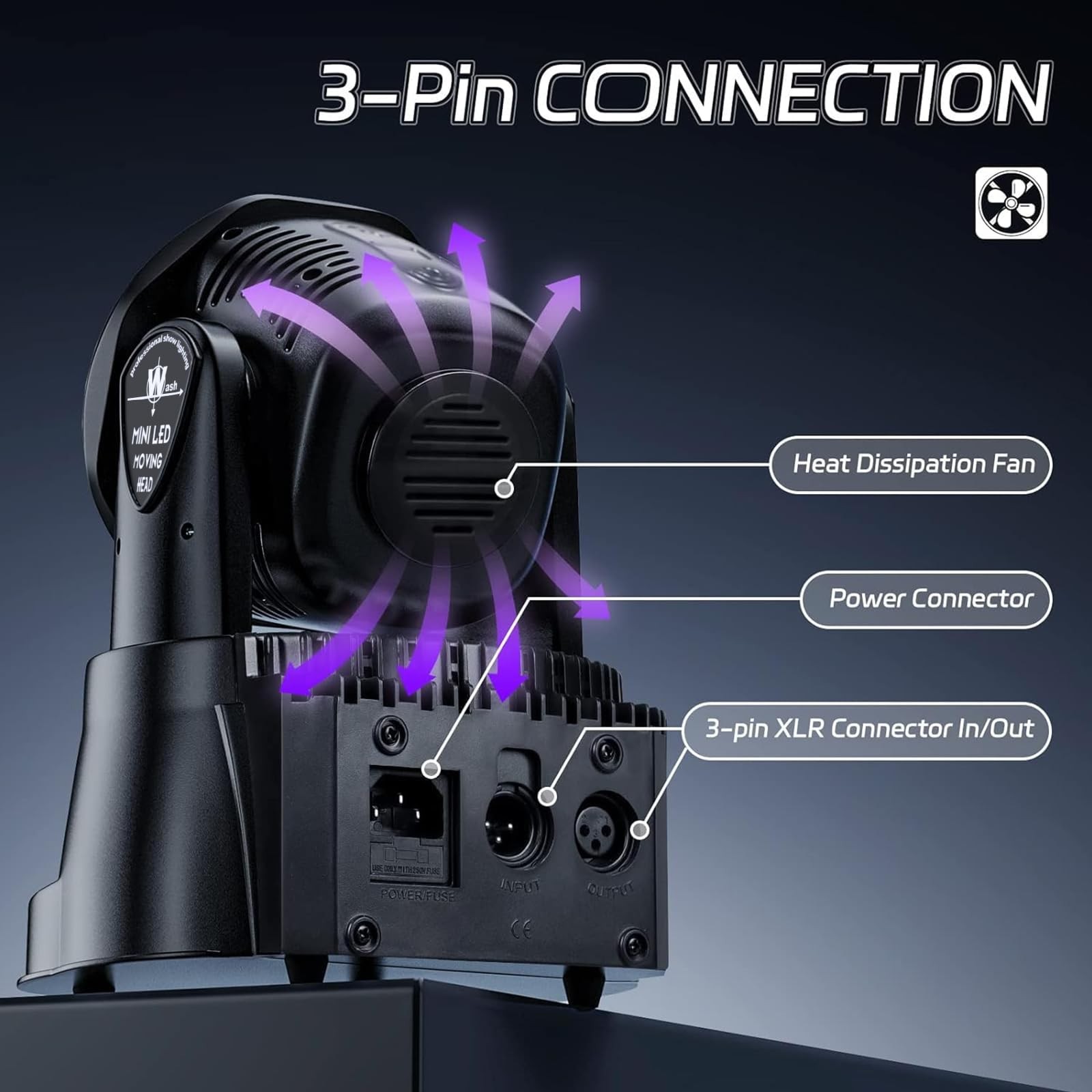 Moving Head Light RGBW Stage Lighting DJ Lights 7 x 10W LED Beam Spotlight 9/…