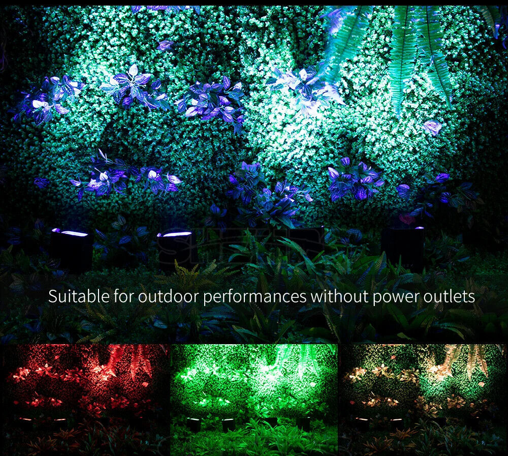 SHEHDS LED 6x18W RGBWA+UV Par Uplight Wifi Smart Wireless Control Battery Light