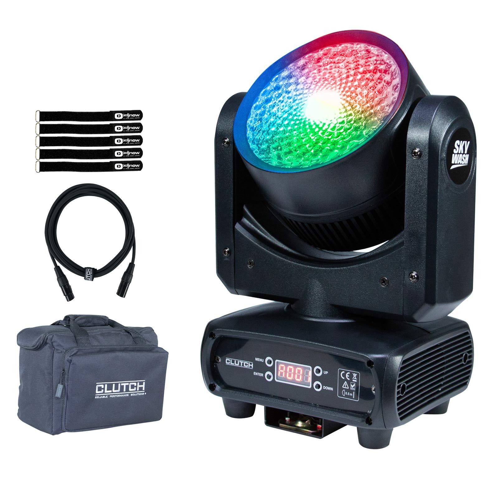 SKY-WASH 150W RGBW LED DMX Moving Head Motion Wash Light Fixture w Bags