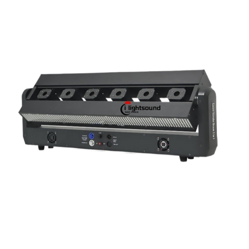 6 eyes 500mW laser RGB LED strobe Bar beam Amber moving head light for stage