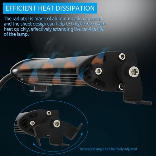 7Inch LED Boat Hunting Lights Bar 2PCS Single Row Slim Auxiliary Work Green