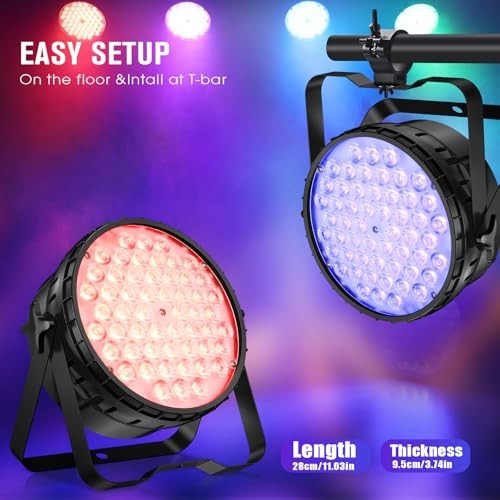 54 * 4W High CRI Par Light, CRI/RA 90 RGBW 4 in 1 Ultra-Bright LED LPC010N-4