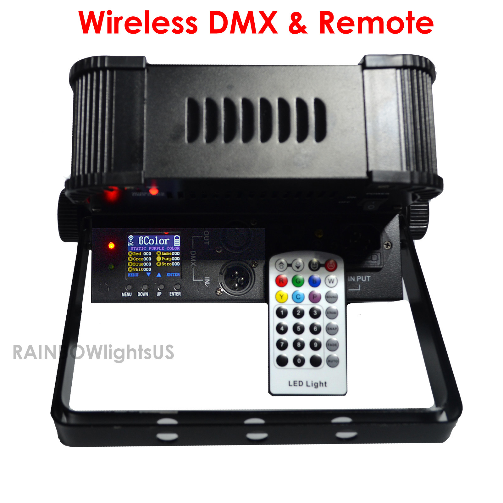 10 x LED Uplighting + CASE – 9x18W RGBWA+UV Battery Powered Par can DJ Uplights