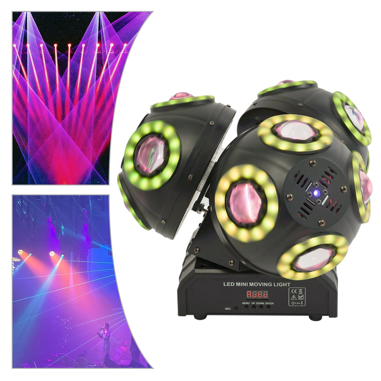 3-Head LED Party Stage Light Moving Head Stage Lights Stage Lighting DMX512 110V