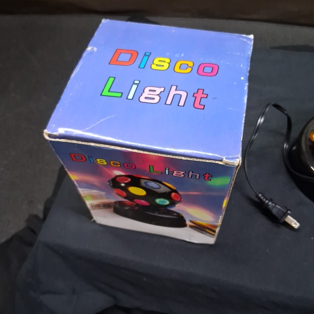 Black Plastic 120vac Rotating 7” Multicolor Party Disco Light