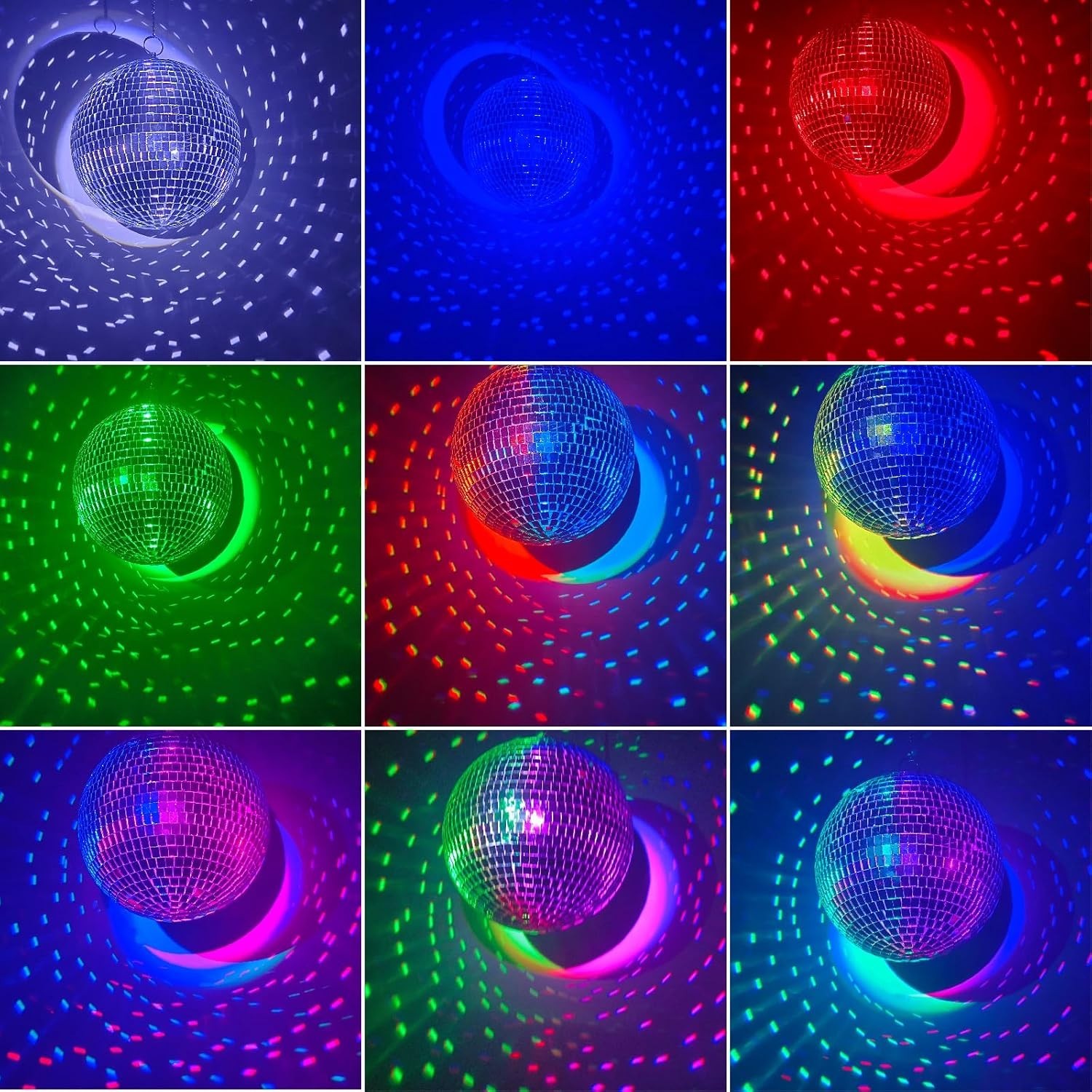 Disco Ball Light 2 Pack, 15W Multicolor Disco Ball Spotlight for Party, Stage…