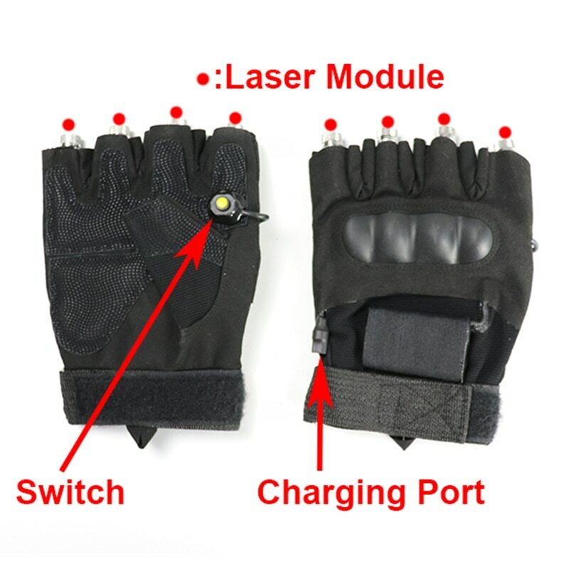 Laser Gloves LED Laser Multi Ray 2 in 1 Red Green Blue Gloves Laser Man DJ Party