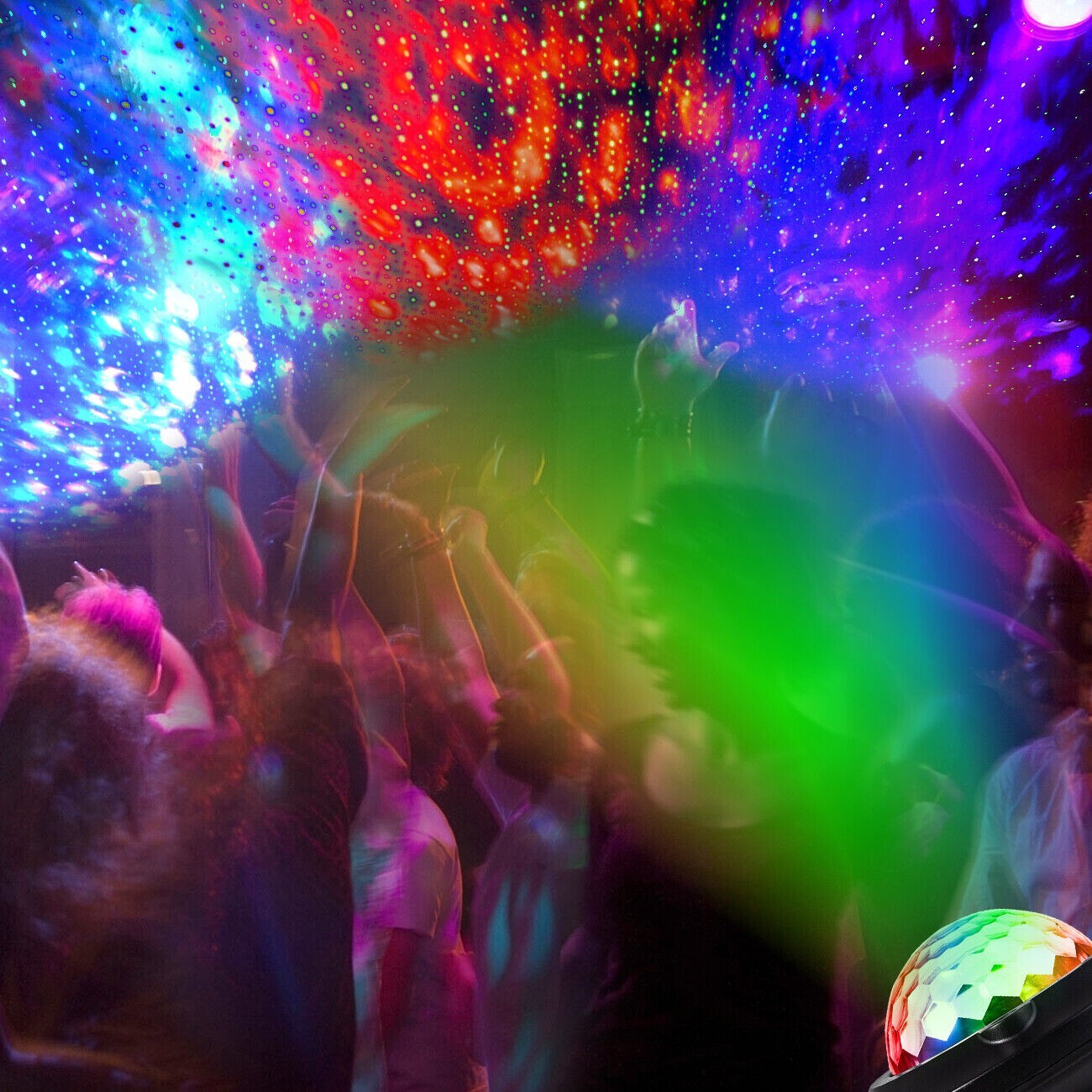 Disco Ball Party Lights, bluetooth Speaker Wth Remote, color-changing Strobe.