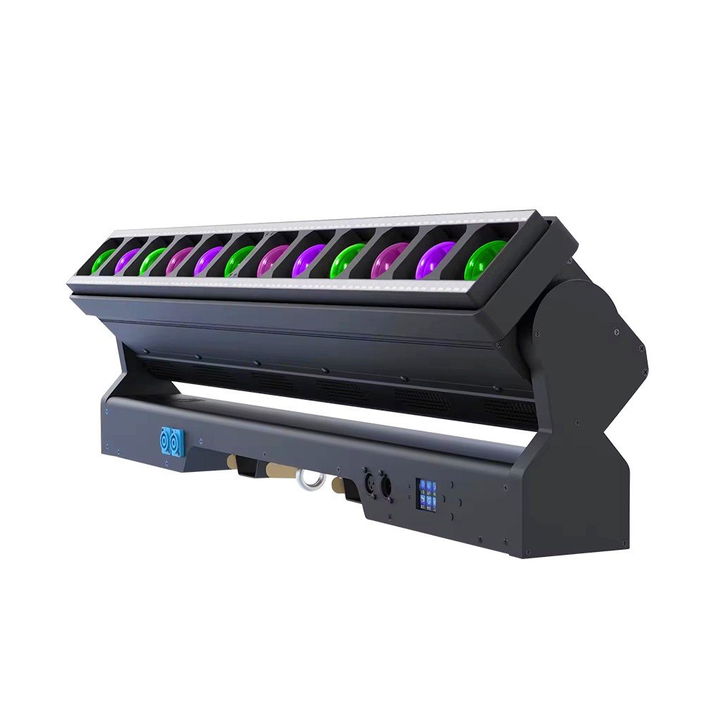 2pcs LED 12x40W Pixel Bar Beam Zoom Wash RGBW Moving Head Light DMX with Case
