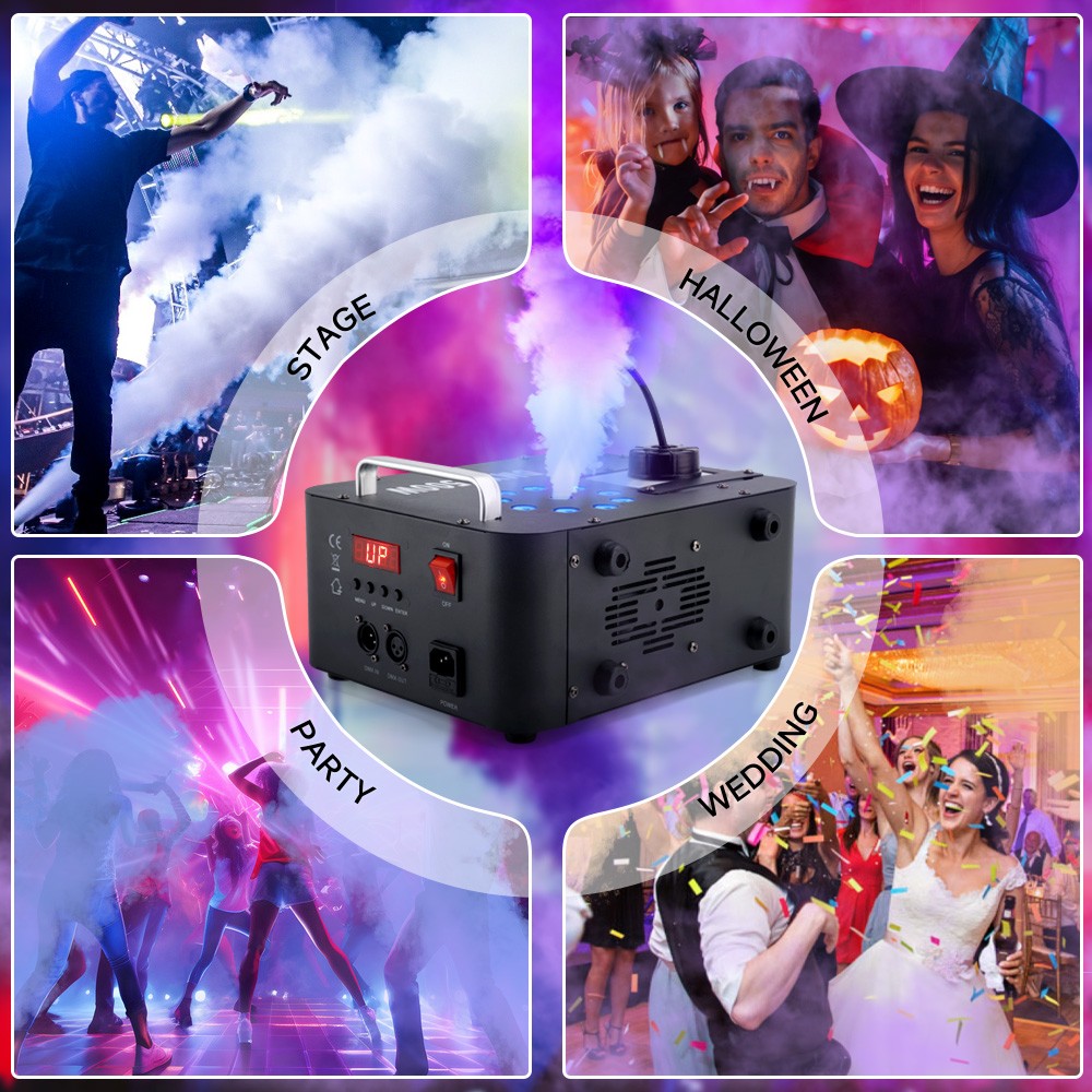 1500W 3In1 LED Light Smoke Fog Machine Stage Fogger DJ Spray Smoke Stage Effect✨