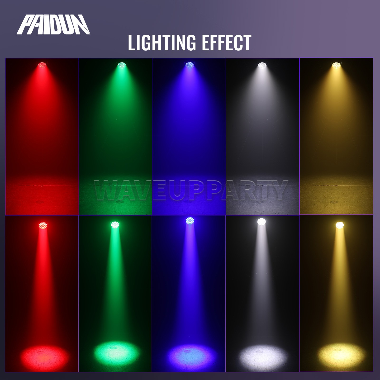 PAIDUN 1/2/4PCS 19x15W LED RGBW Zoom Wash Moving Head Light DJ Disco Party Show