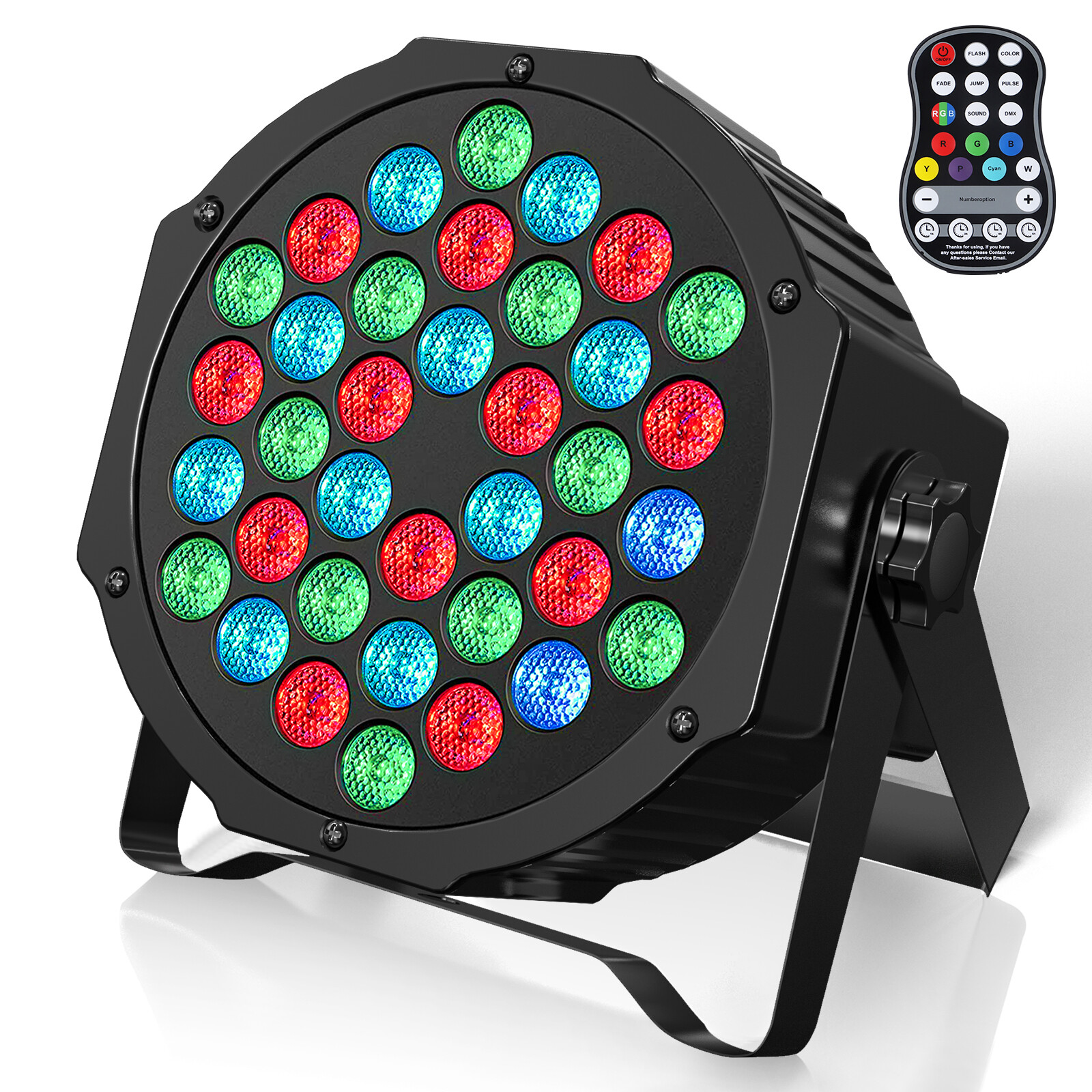 108W 36 LED Rechargeable Stage Par Lights RGB Battery Powered Party Lights DMX