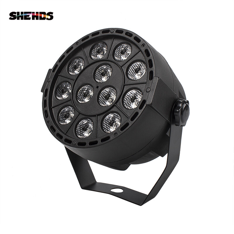 SHEHDS LED Flat Par 12x3W RGBW Lighting For DJ Disco Stage Effect Party Club