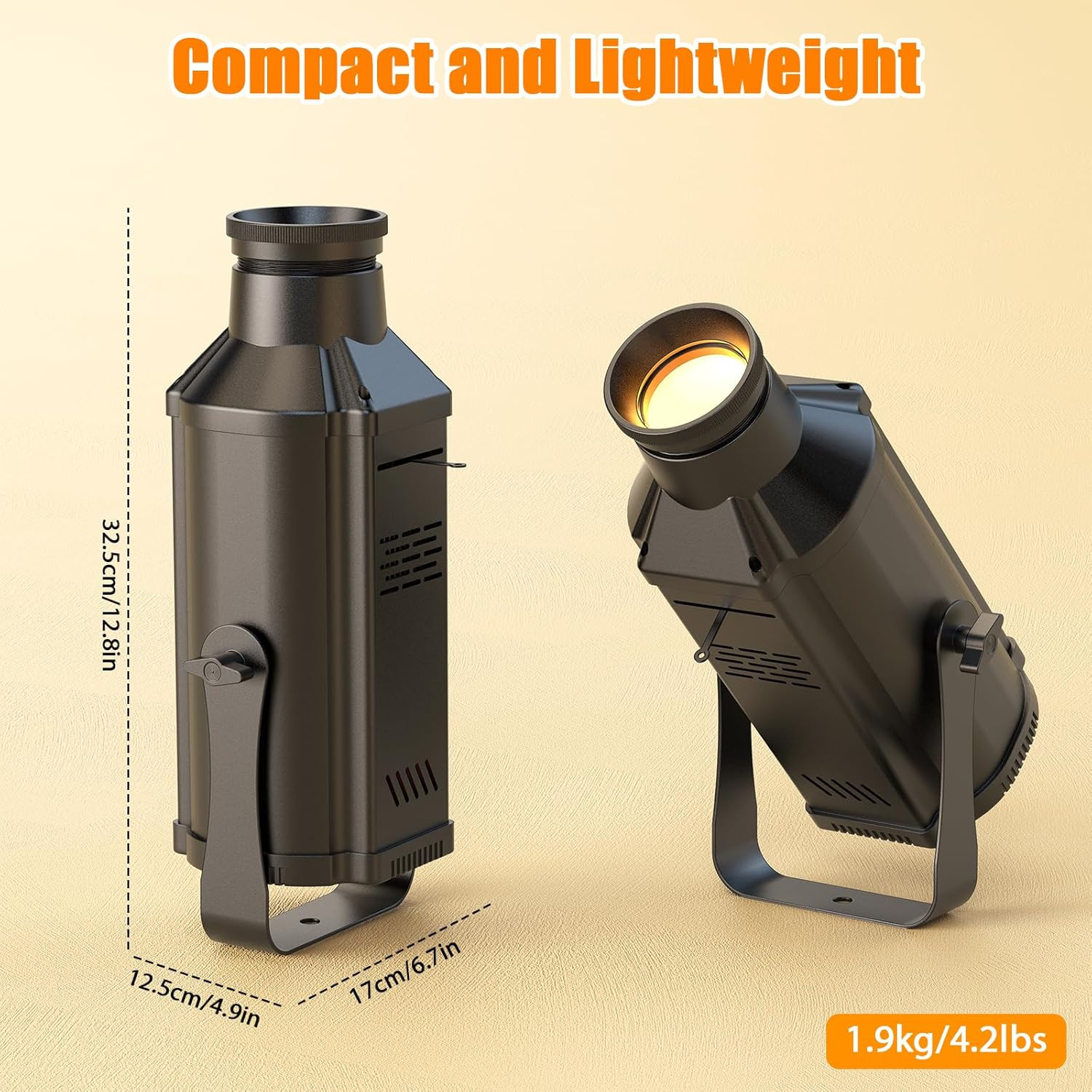 LEKO Profile Stage Spotlights, 100W Cool & Warm White COB Lights,3200K-5600K, Zo