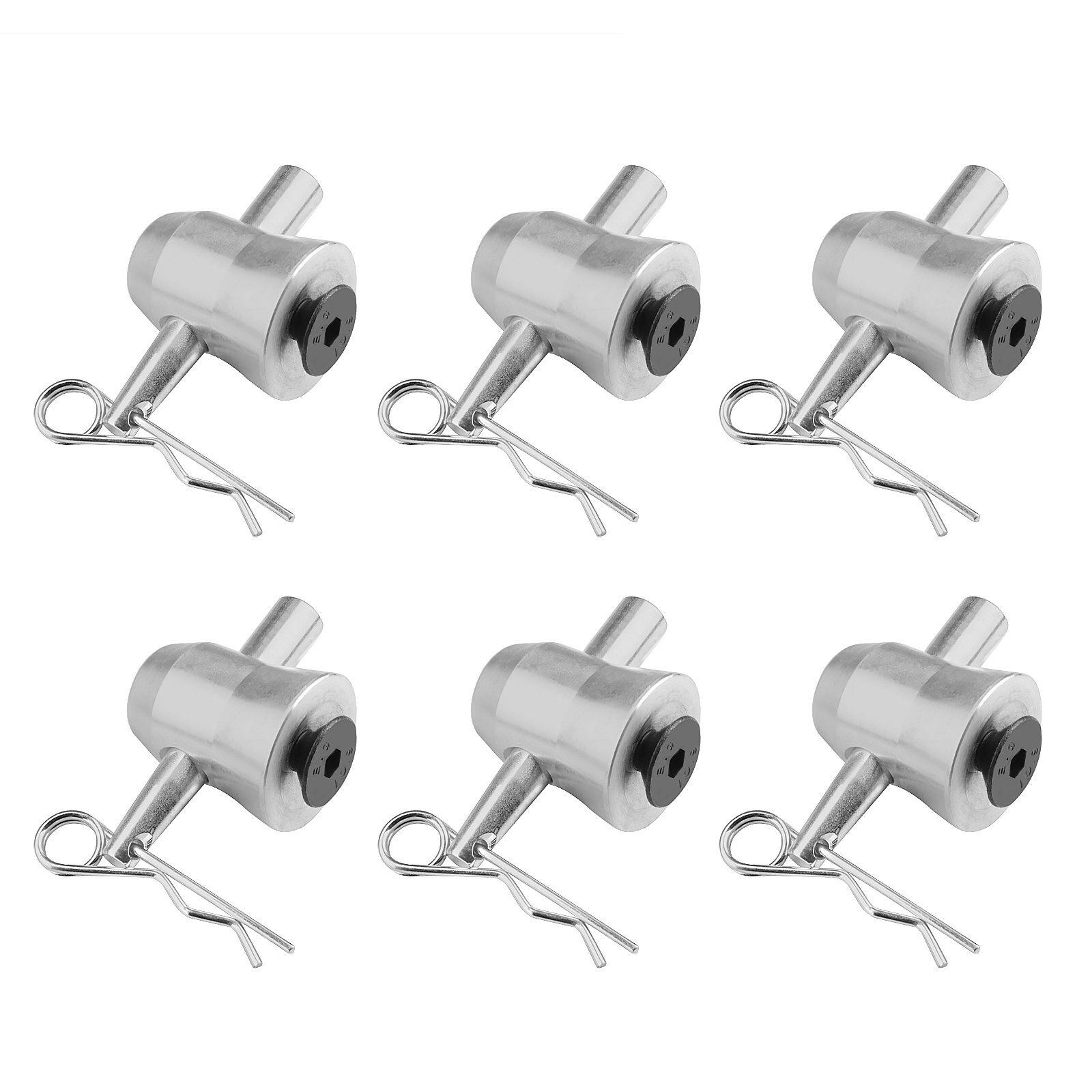 Aluminum Half Conical Coupler with Clips for Stage Truss – 6 Pack