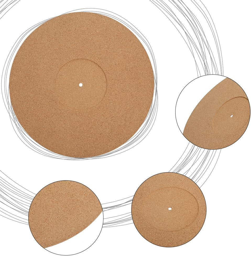 Turntable Slipmat Mat, Record anti Static Vibration Cork Non Slip Thick Vinyl Pl