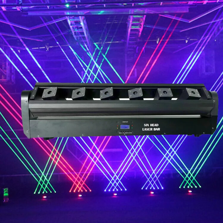 Dj Stage Lights Laser 6 Eyes 500mW Laser Party Light Disco Show Bar Night Club