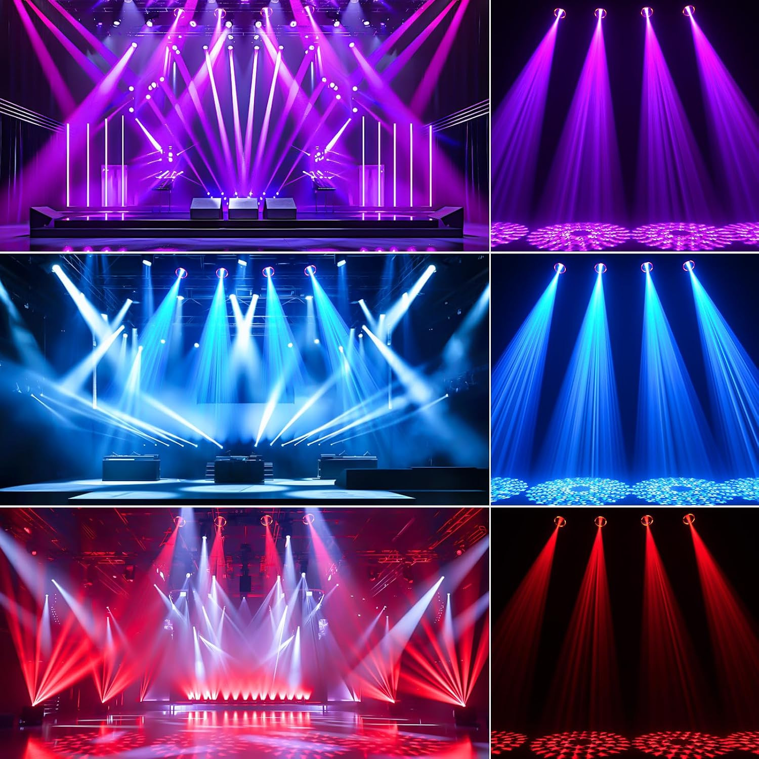 295W Moving Head Light, Beam Halo Stage Lighting with Frost & Rainbow Effect, Pr