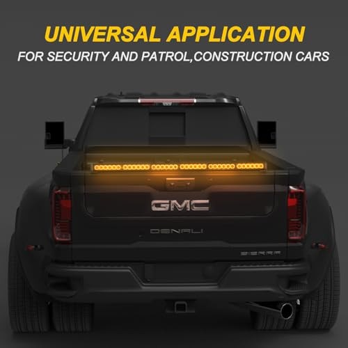 38 Inch Amber Strobe Light Bar Emergency Warning Safety 38″-Single Row-Amber